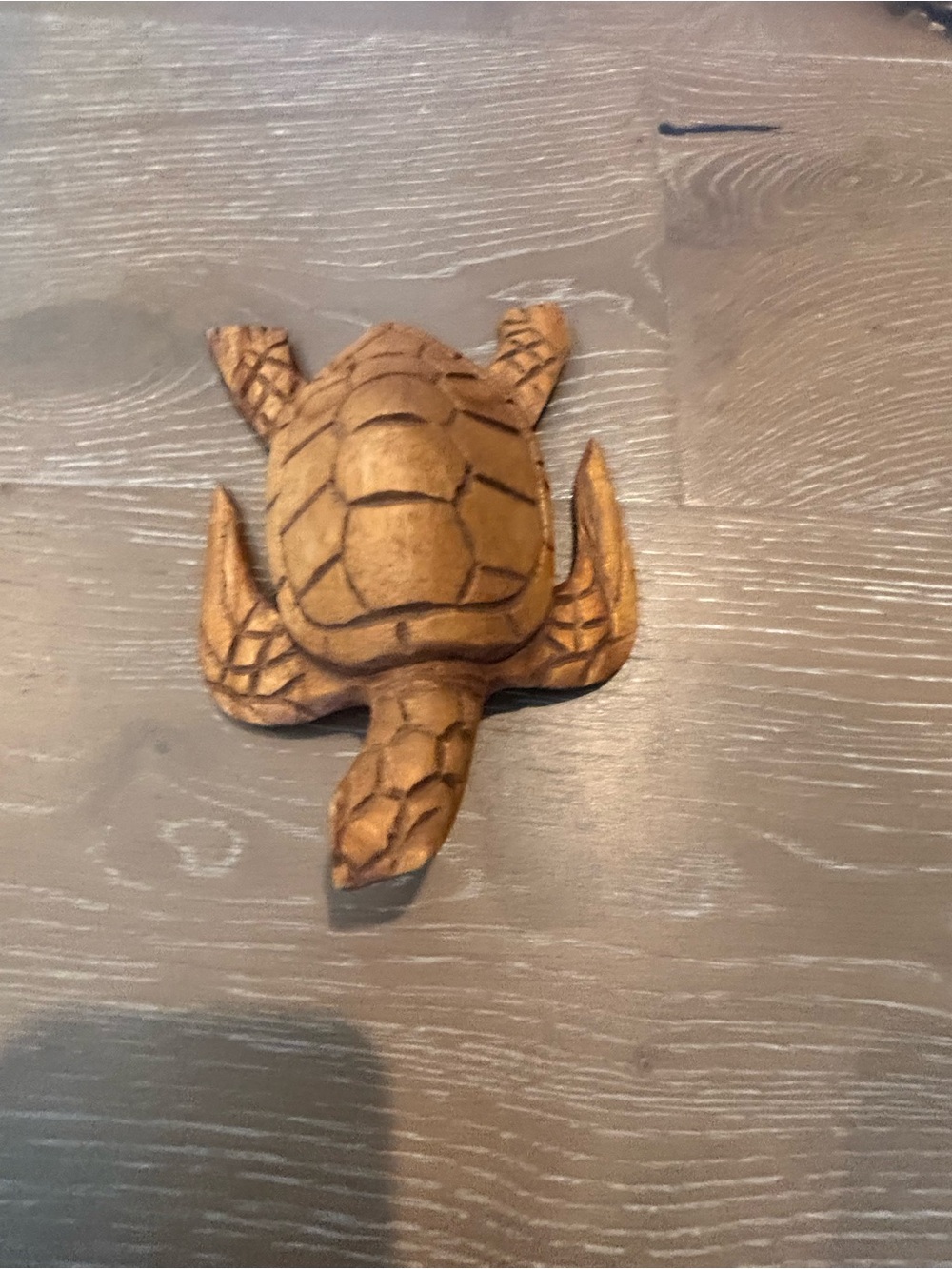 Wooden Turtle Reptile Decor - Brown